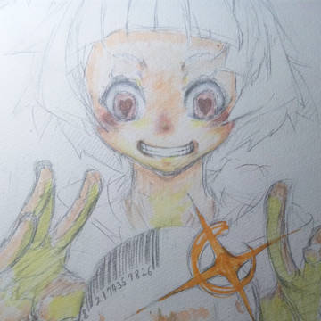 女の子とリアルバーコード
