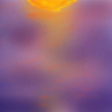 海に映る夕日