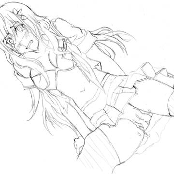年賀状用の絵を描いてるはずなのに深夜っだったからか割とエロい絵に