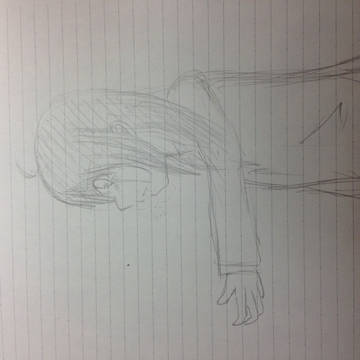 泣いてる