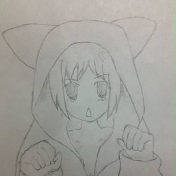 みくにゃん put on the猫耳フード