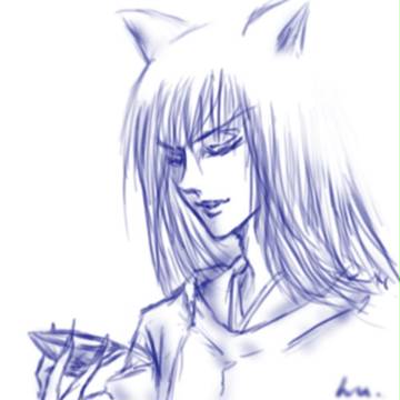 う・・ん、耳は描くの苦手・・