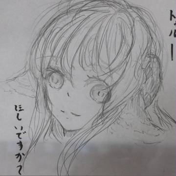 鉛筆でナギちゃん