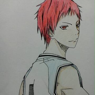 年賀状に描いた赤司くん