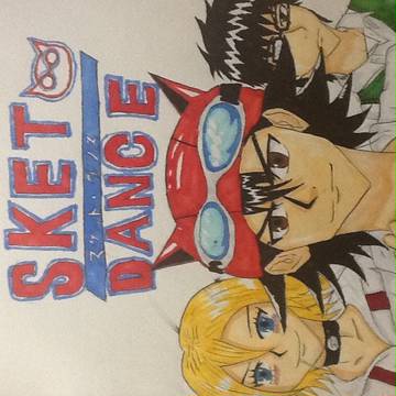 SKET DANCE.   描いてコピックで塗ってみました