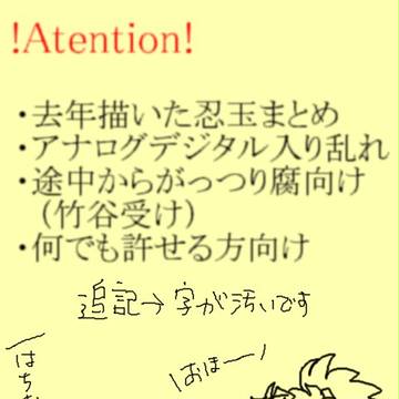 【忍玉腐向】今年もよろしくお願いします【竹谷受】