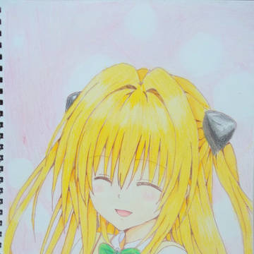 金色の闇　「嘘です。」　色鉛筆で描いてみた