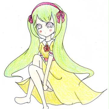ミクちゃん：落書き