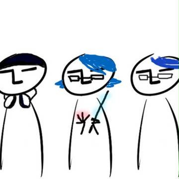 「K」stick figures