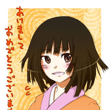 2013年賀状　なでこver
