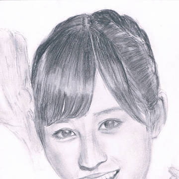 前田敦子　鉛筆画