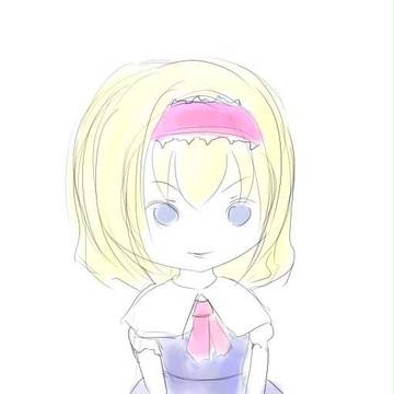 ぺインターで塗ってみたけどよくわからんアリス