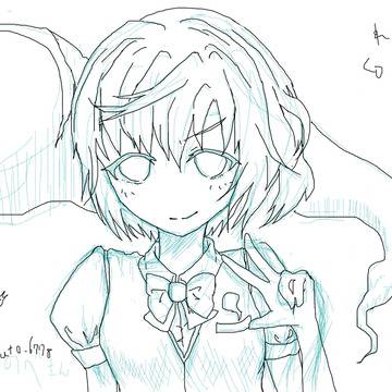線画の途中妖夢