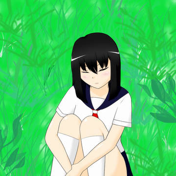 黒髪ロング