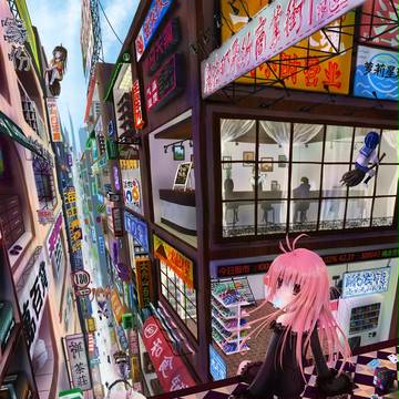未来の古代遺跡の朝