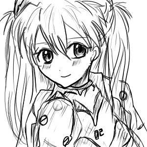 アスカ描いた(*ﾟ▽ﾟ*)