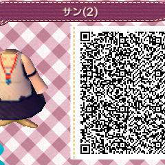 とび森QRコード【もののけ姫/サンの衣装(2)】