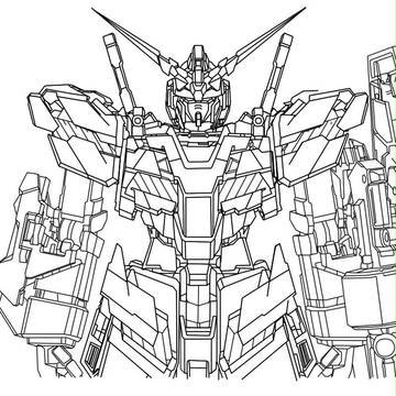 ユニコーンガンダム 線画