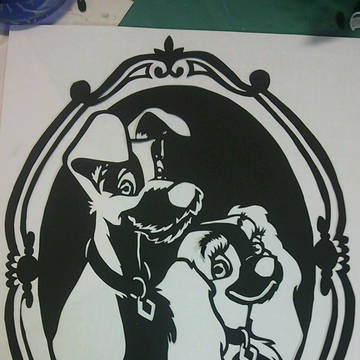 わんわん物語 切り絵