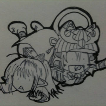 ヒサメちゃんとモエギちゃん