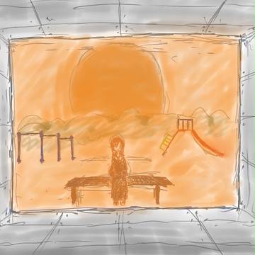 夕日