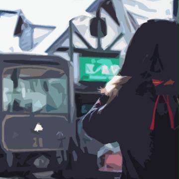 電車と少女