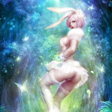 LOC - Fantasy Usher White Rabbit
