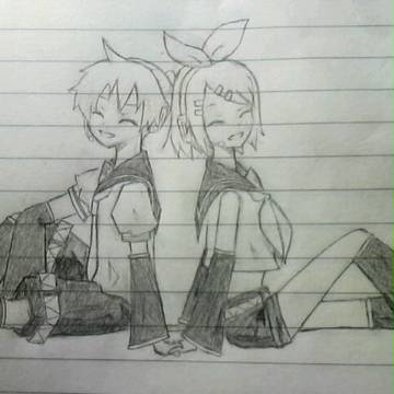 鏡音リン＆レン描いてみた
