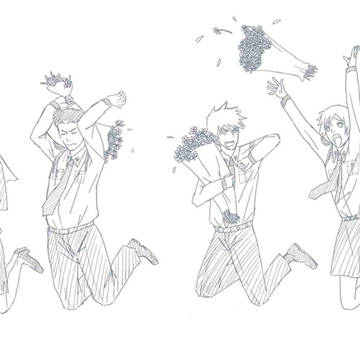 Jump and flowers