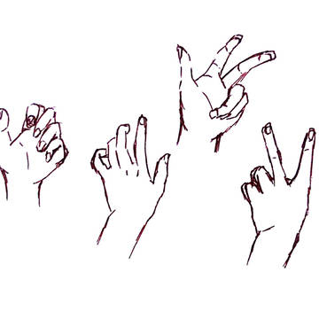 手【一発書き】