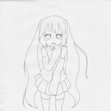 【線画】みく