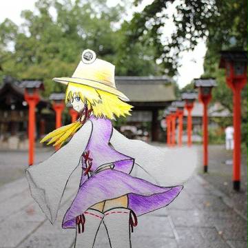 諏訪子in神社