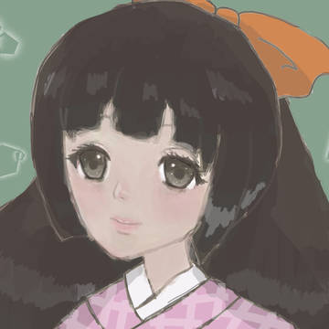 レトロな感じの女の子