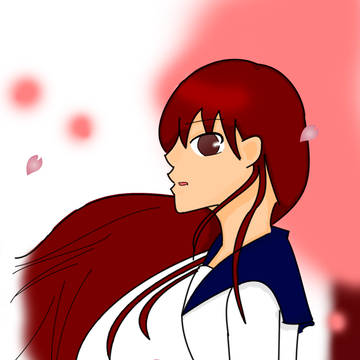 春 ~桜散る中