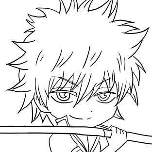 ミニ銀ちゃん線画!