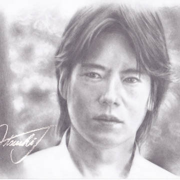 豊川悦司の鉛筆画