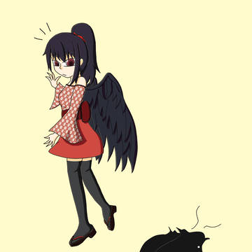 オリジナル カラス少女