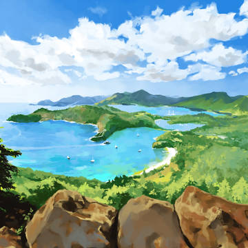 青い島