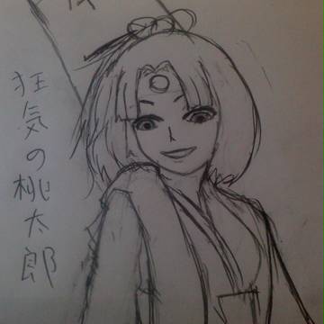 狂気の桃太郎ボツイラスト