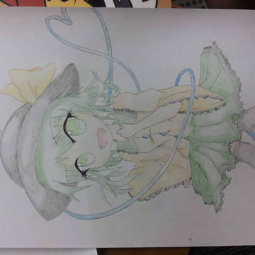 東方 古明地 こいし アナログ絵(色鉛筆)