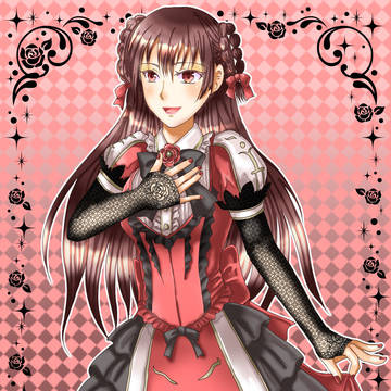 赤いドレスの少女