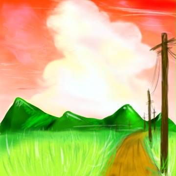夕焼けの空