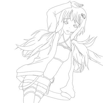 ゆかりさん(線画)