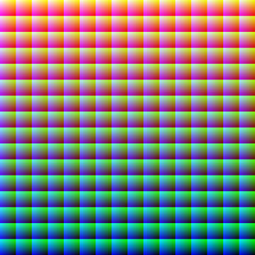 16777216 RGB カラーカード