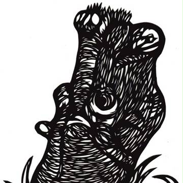 【切り絵】カバ