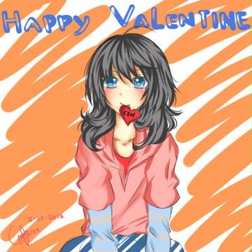 valentine card from me