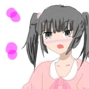 黒髪ツインテ少女