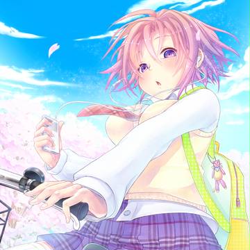 チャリと桜とJK