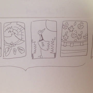 妹に花札の役【五光】を説明すべく絵を描いてあげた