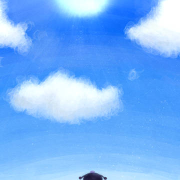 つきぬけるような青い、そら。